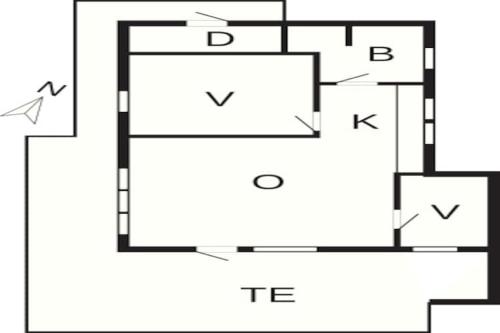 Půdorys ubytování 4 person holiday home in Hovborg-By Traum
