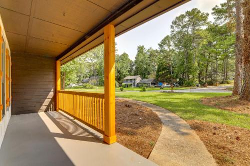 a porch of a house with a large window at 5 Mi to Stone Mountain Family Home in Lithonia