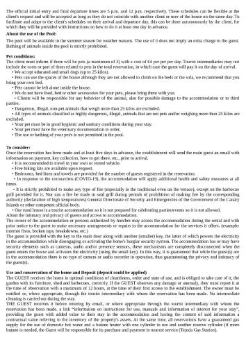 a page of a research paper with text on it at Authentic Canarian House in the center of Gran Canaria in Tejeda