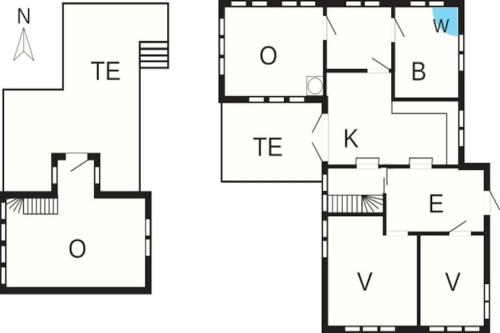 a floor plan of a house at 4 person holiday home in Lemvig-By Traum in Trans