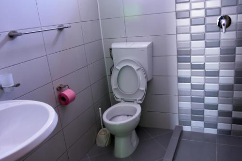 Koupelna v ubytování Casa Omer