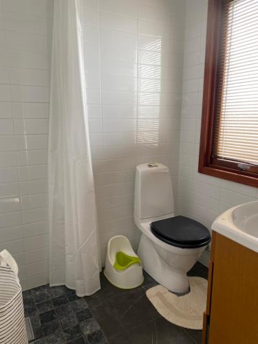 a bathroom with a toilet and a sink at Kungshamn - Fisketången in Kungshamn