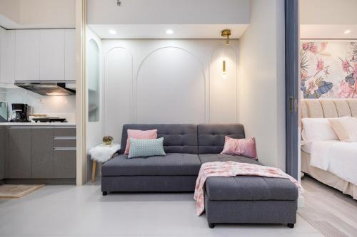 Posezení v ubytování Uptown Bloom 1BR Suite Fuente, Walk to CebuDoc
