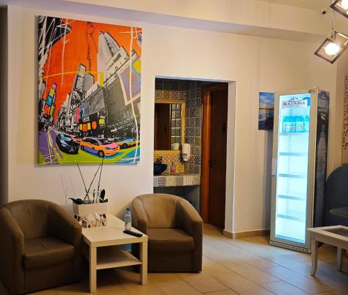 Χώρος καθιστικού στο Sealife Suites Aleri