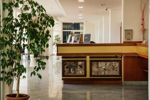 Vstupní hala nebo recepce v ubytování MASLINICA Mimosa Lido Palace Hotel