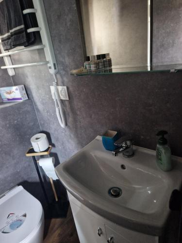Ένα μπάνιο στο Tiny House Urlaub Übernachtung
