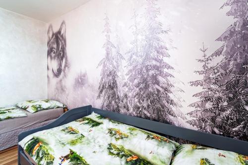 Voodi või voodid majutusasutuse Bungalow Rakytovce toas