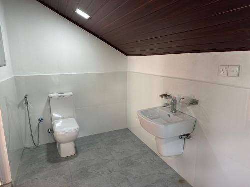 a bathroom with a toilet and a sink at Orchid Villa Negombo in Negombo
