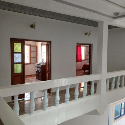 a view from the stairs of a house at La Belle Vue Guest House in Aït Ben Haddou