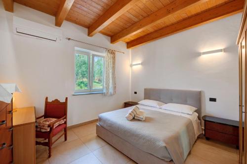 Ένα ή περισσότερα κρεβάτια σε δωμάτιο στο Casa Vacanze Vista Monviso