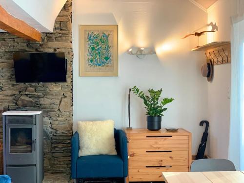 TV a/nebo společenská místnost v ubytování Casita Azul