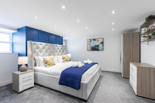 Ένα ή περισσότερα κρεβάτια σε δωμάτιο στο Prestbury Road