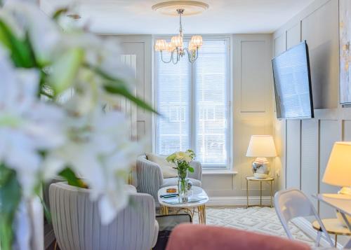 Ruang duduk di Harper Luxe Serviced Apartments Dunstable