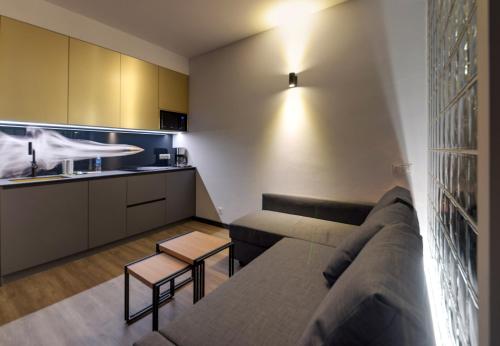 Dapur atau dapur kecil di Q Apartamenty