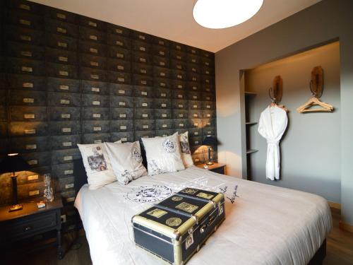 Katil atau katil-katil dalam bilik di Apartment in Spa near town center