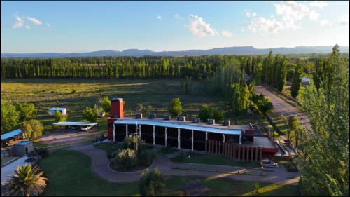 an aerial view of a building in a field at Portal de la Cuesta in San Rafael