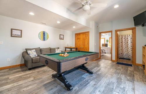 a living room with a pool table in it at Duck Life D4242 - Pool, Rec Room, Sound View in Sanderling