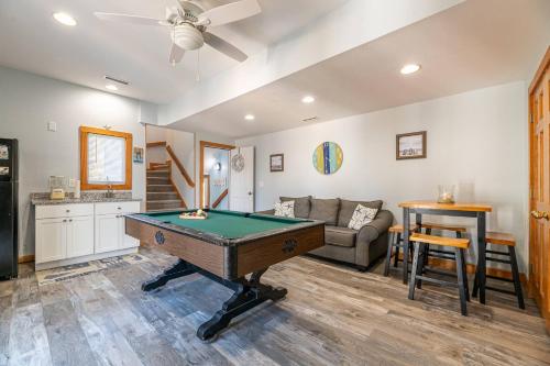 a living room with a pool table in it at Duck Life D4242 - Pool, Rec Room, Sound View in Sanderling