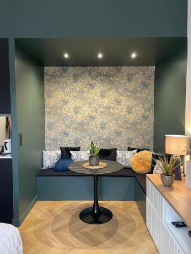 Χώρος καθιστικού στο Charming studio peaceful stay