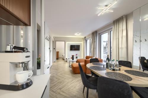 Ruang duduk di MK Premium Apartamenty