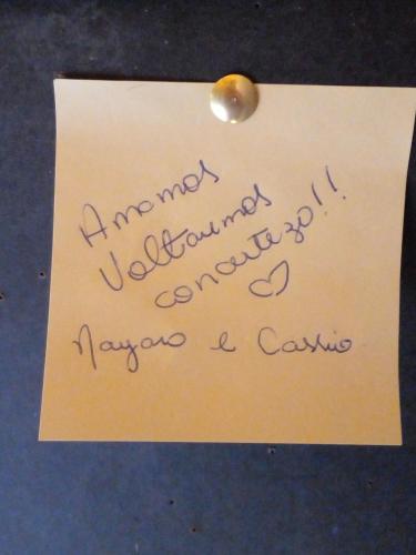 a piece of paper with a note with handwriting on it at Cabana in Annitapolis
