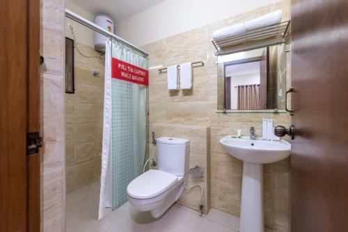 Koupelna v ubytování Hotel Mount Kailash Suites