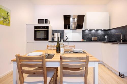 Kuchyň nebo kuchyňský kout v ubytování Modern Home Check-in & chill down auf 65 qm²