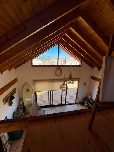 an overhead view of a room with a large window at Redondo Beach frente al océano in Maldonado