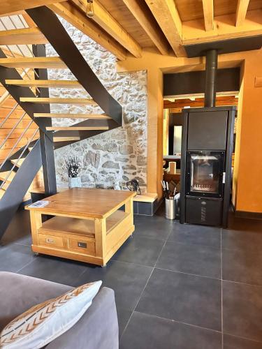 Dapur atau dapur kecil di Superbe grange sur une colline