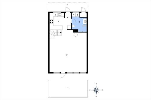 a floor plan of a house with an attic at BV395-Oksbol-Graevlingevej-1 in Oksbøl
