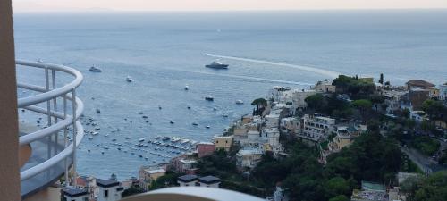 a view of a city with boats in the water at Cielo e Mare in Positano