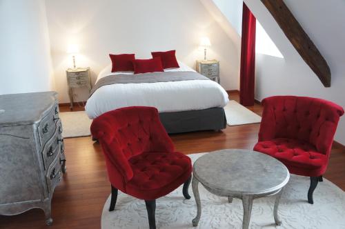 Katil atau katil-katil dalam bilik di Manoir 1685 Saint Malo