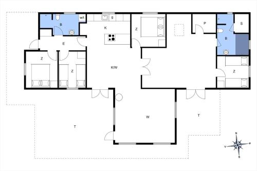 a floor plan of a house at BV269-Blavand-Hvidbjerg-Strandvej-25-A in Blåvand
