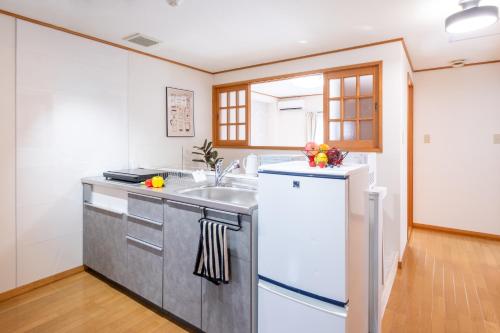 Dapur atau dapur kecil di 5 min walk from Matsumoto station Sky View Apartments Spacious 4BDR