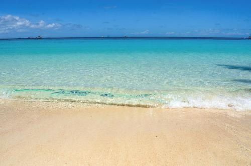a beach with the ocean and the water at La Suerte Villa in Boracay