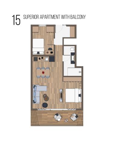 Půdorys ubytování Gora Luxury Apartments