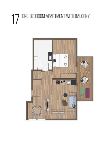 Půdorys ubytování Gora Luxury Apartments