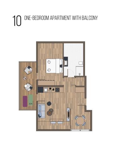 Půdorys ubytování Gora Luxury Apartments