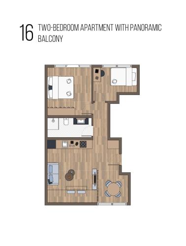 Půdorys ubytování Gora Luxury Apartments
