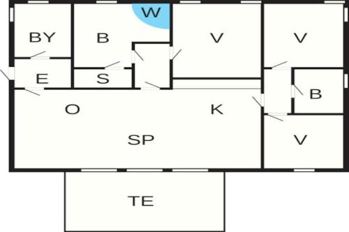 a block diagram of a house with different prefixes at Scenic Golf Retreat-By Traum in Bogense