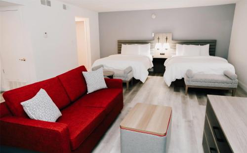 Ένα ή περισσότερα κρεβάτια σε δωμάτιο στο Hawthorn Suites by Wyndham Tinton Falls