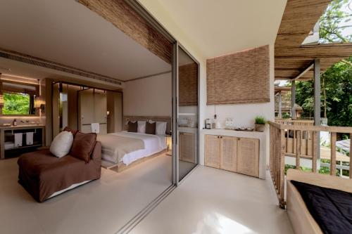 Dapur atau dapur kecil di Wan'an Tinglan Wild Luxury Resort Hotel