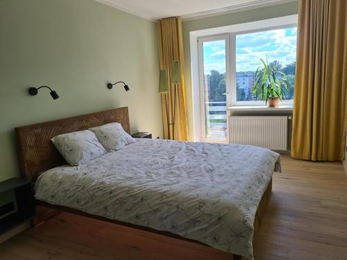 Voodi või voodid majutusasutuse Spacious and quiet 2BR apartment toas