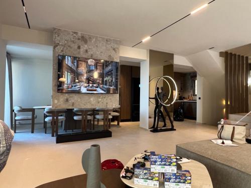 Χώρος καθιστικού στο Calma Luxury Villa by Smaris Collection
