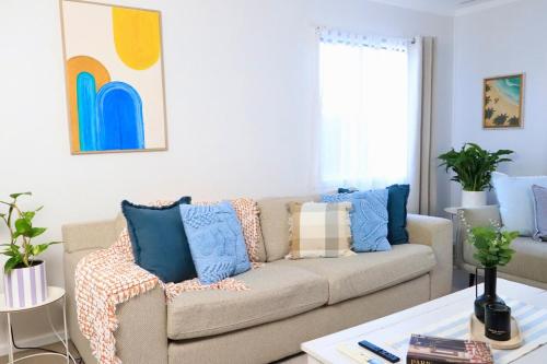 Χώρος καθιστικού στο Willow's Beach House