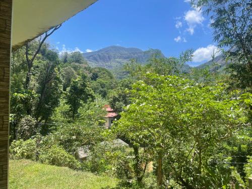 a view of the mountains from a house at Meemure traval master in Meemure