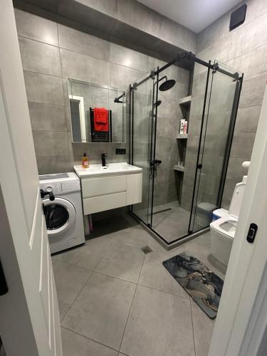 Ένα μπάνιο στο Cozy Apartment near Metro Sarajishvili