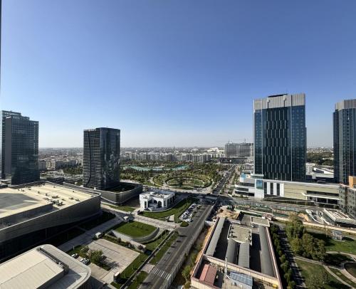 Γενική άποψη της πόλης Τασκένδη ή θέα της πόλης από  αυτό το διαμέρισμα