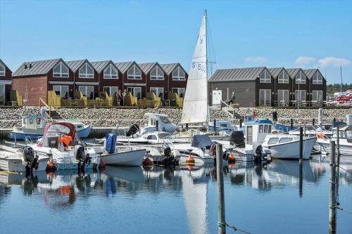 a group of boats docked in a marina at 8592-Glesborg-Muslingevej-9 in Glesborg