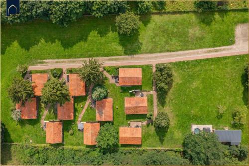 an overhead view of a row of houses at Ferienanlage Bansin Seepferdchen 3 in Bansin